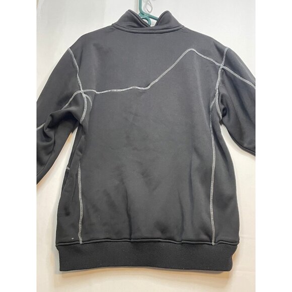 Free World bonded fleece full zip sweater jacket mens large black - Picture 9 of 11